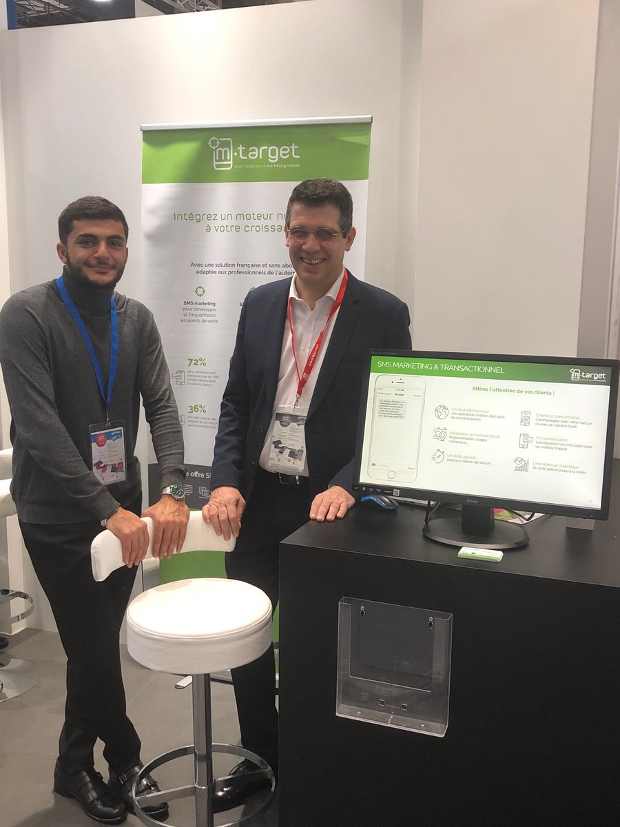 MTarget_FR's tweet photo. En direct du salon Equip Auto : venez découvrir nos solutions de communication dédiées aux professionnels de l’automobile. #sms #smsmarketing #richsms #RCS #emailmarketing https://t.co/wYoPSfD9Q7