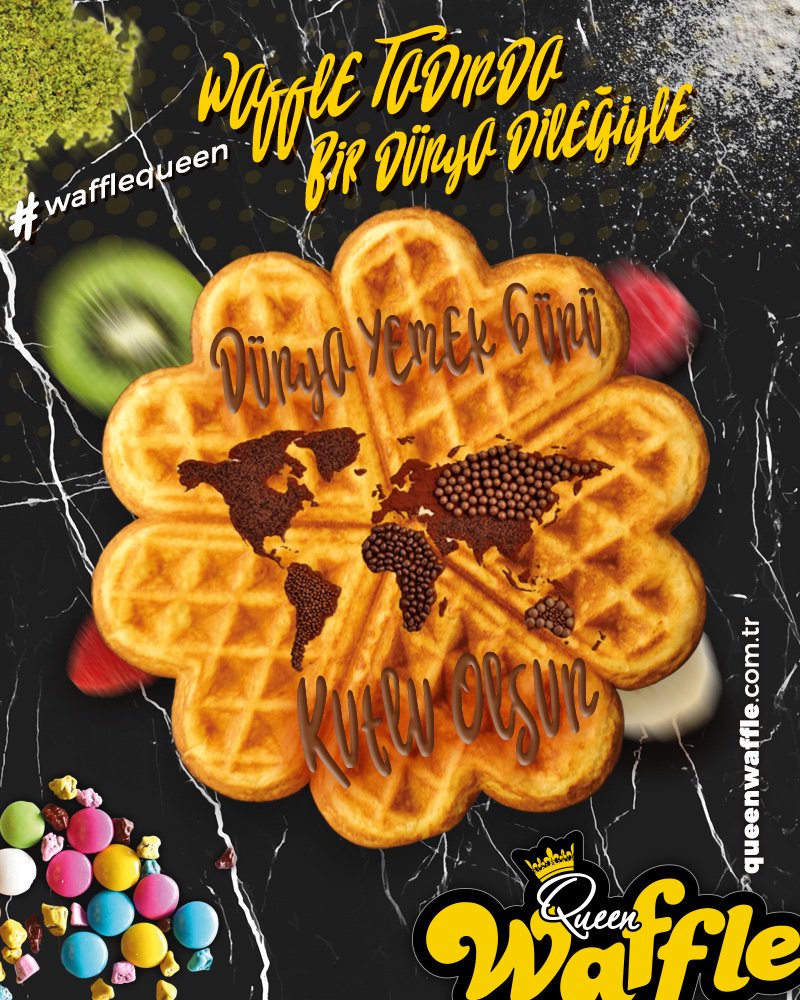 wafflequeensos's tweet photo. Waffle'ın tadı tüm dünyayı sarmaya devam ediyor! 🌎 Size de Waffle tadında bir dünya diliyoruz... #DünyaYemekGünü'nüz kutlu olsun! 😋🤗 Hadi bugünün hatrına kendinize bi'güzellik yapın, neşenize neşe katın! 🥝🍌🍓 https://t.co/xU84Pg0Uh0