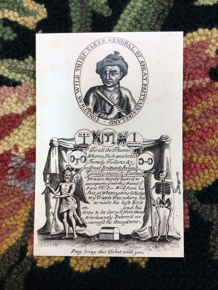 delartmuseum's tweet photo. Check out this #DAMStore postcard reproduction of an authentic gallows ticket from the hanging of thief Jonathan Wild, found in Howard Pyle’s true crime research archives. Thanks to Librarian and Archivist Rachael DiEleuterio for sharing the original with us! #inwilm #netde https://t.co/mEhVlO8zO1