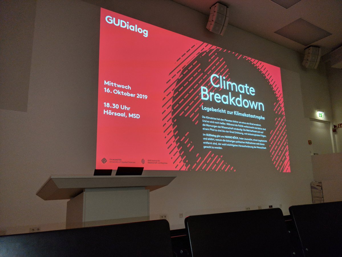 Institut_GUD's tweet photo. Reminder für die Spontanen unter euch: heute Abend hält @hanno einen Vortrag bei uns zur #Klimakrise. Kommt zahlreich! #GUDialog https://t.co/rkPAhBBnWc https://t.co/SuRtWrl4gO