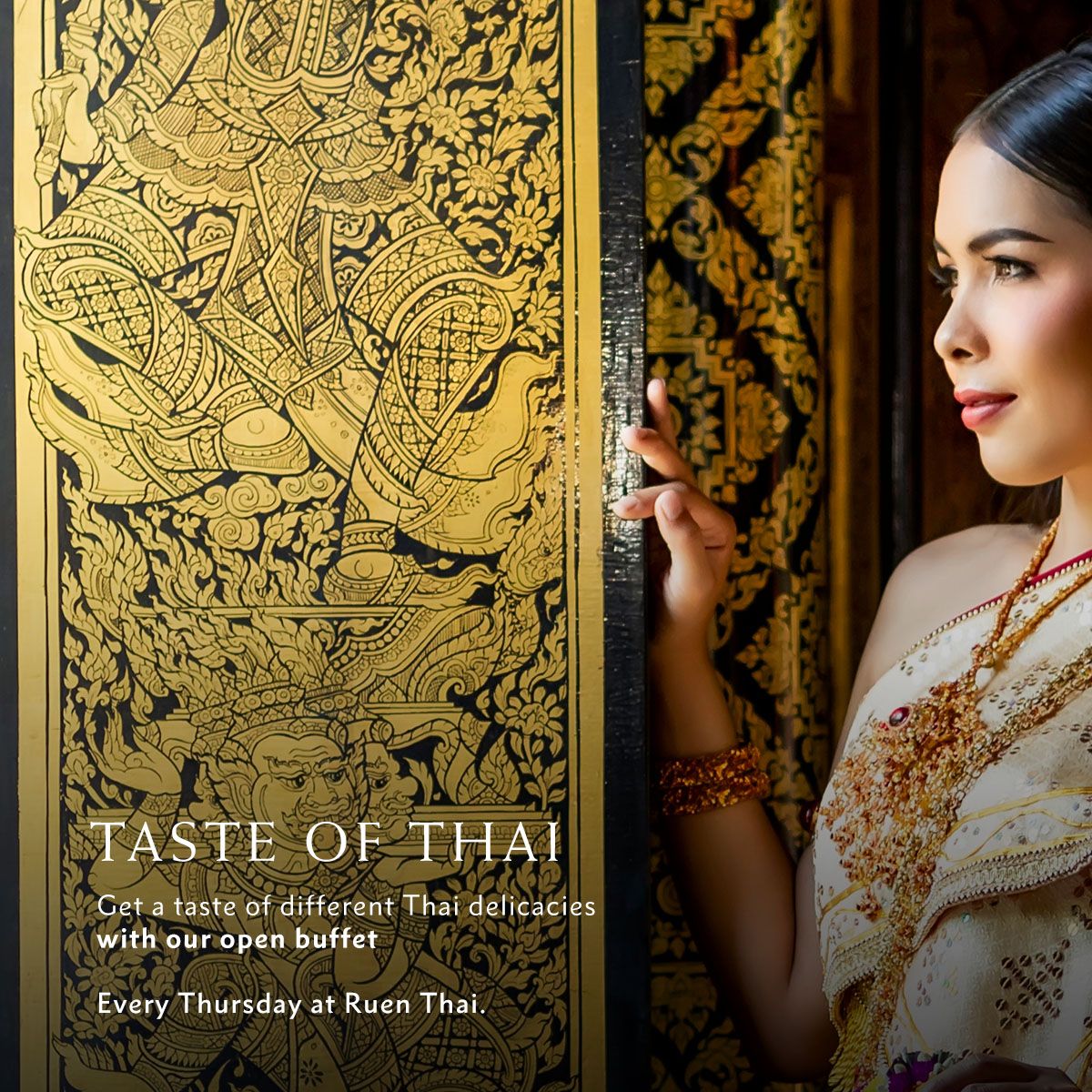 DusitCairo's tweet photo. We are thrilled to announce "The Taste of Thai" Open Buffet at Ruen Thai. Join us every Thursday on a flavorful journey featuring a mouth-watering selection of fresh Thai ingredients and spices from 7 pm till 12 am.  

#RuenThaiCairo #DusitCairo #WorldLuxuryRestaurantAwards https://t.co/pcDqoaiCKN