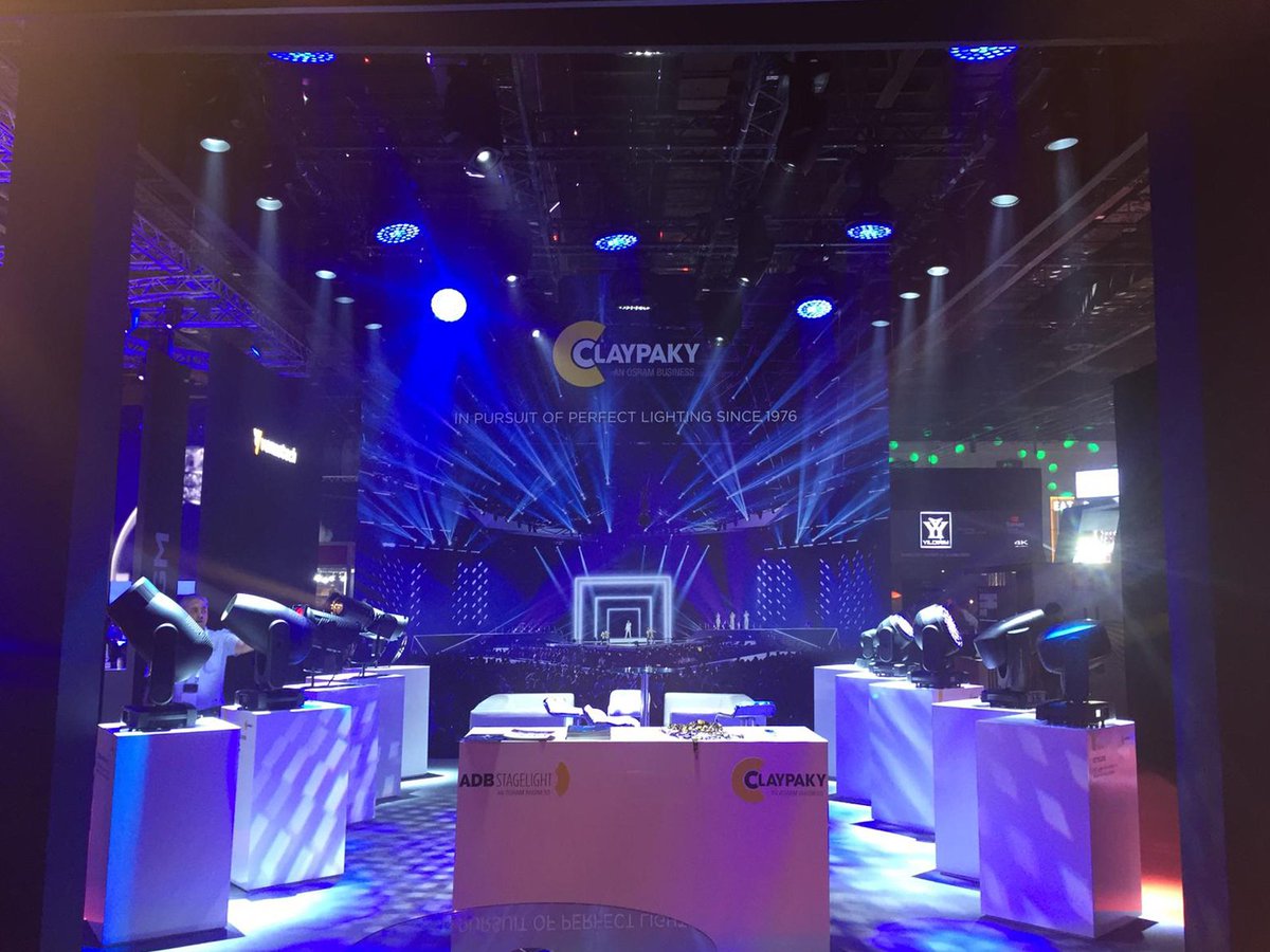 ClayPakyNews's tweet photo. Claypaky at @prolightsoundme - Day 2 🇦🇪
See us at the Dubai World Trade Centre, Hall 4, Stand A12 until tomorrow!

#claypaky #xtylos #sharpyplus #hybeye #minib #axcor600 #plsme #dubai https://t.co/msm7N8kFi3