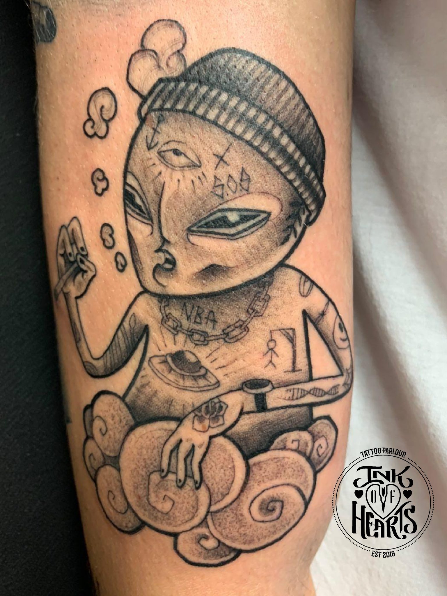 Cartoon Girl Gangster tattoo