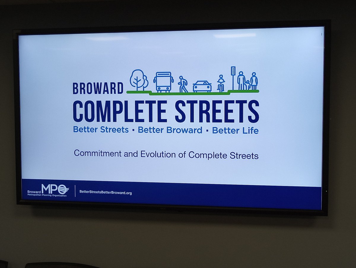 MPOErica's tweet photo. It's a full house today at the Broward MPO!!! We are excited to host an #FHWA training focussed on bikeway selection! @flltap @MPOStephanie @SpeakUp_Broward https://t.co/UYlNaQaAf5