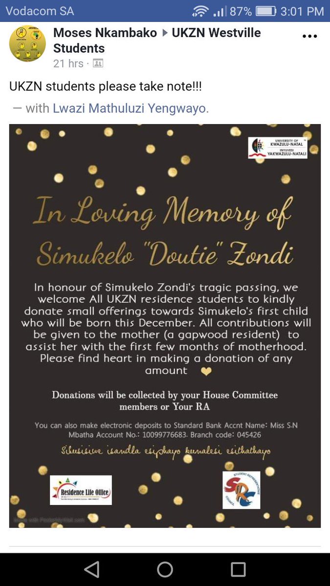 230996Thobe's tweet photo. Let's contribute Mzatsi ππ
#UKZNKilling https://t.co/tBYQTG4HFD