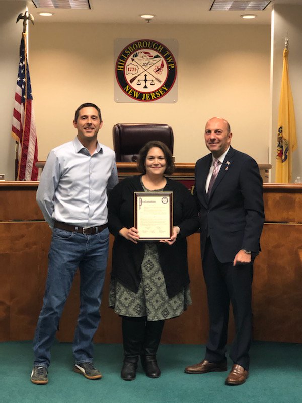 GiGisHillsboro's tweet photo. Board Vice President Colin McMullen and Playhouse Manager Liz Kepniss accepted a proclamation from Hillsborough Twp. Mayor Frank DelCore in honor of Down Syndrome Awareness Month. Thank you to the Township for their continued support. #GenerationG #DSAM2019 #downsyndrome https://t.co/Wzl0bgxbmB