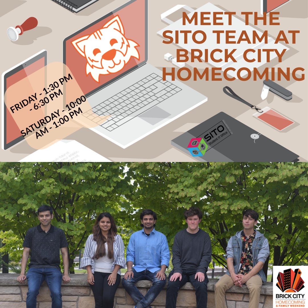 Meet the SITO team at the Brick City Homecoming weekend! Find out more about Tiger Center and get free Tiger Tattoos 🐯for the hockey game! Location: Fireside Lounge SAU