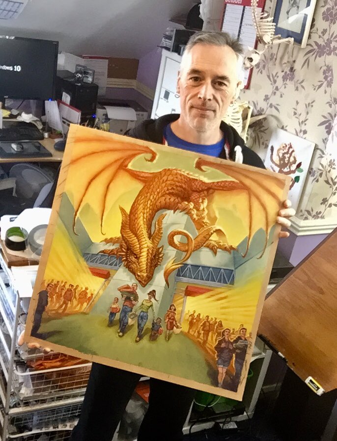RalphHorsley's tweet image. Always great to get to revisit this Dragon. Poster artwork for UKGamesExpo 2020. #ukge2020 #ukgamesexpo #dragon #dragonpainting #oilpainting