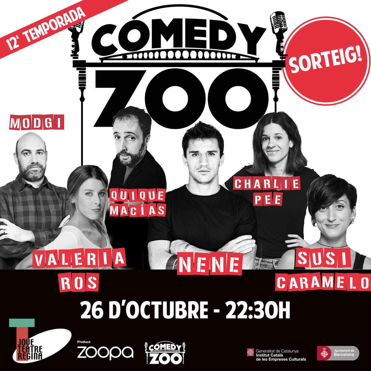 LaSotana_'s tweet photo. 📣 #SORTEIG Amics i amigues, sabem que l'hora és greu, però això encara ho és més:
🎟 Sortegem 1 entrada doble per a la gran obertura del 12a temporada de #ComedyZoo a #Barcelona! 🤩 Per anar amb un amic a veure el @Modgi + 5 còmics més el 26 d'Octubre https://t.co/Suq3Va35nX