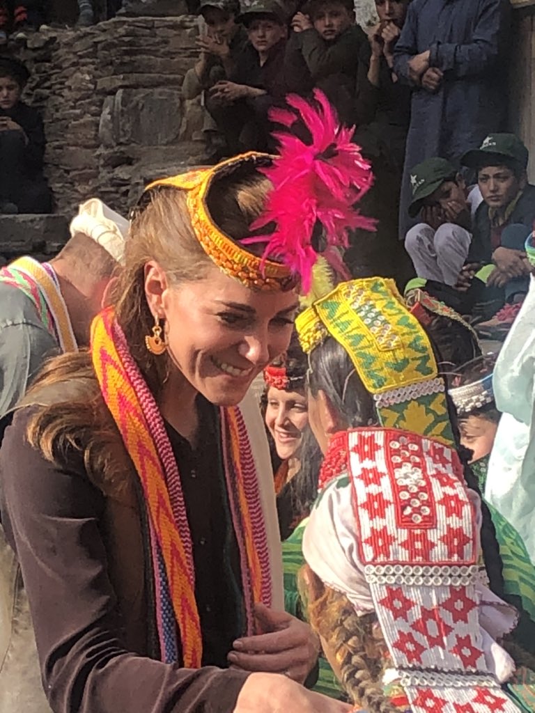 KingSiasi's tweet photo. #Duke and #Duchess of #Cambridge #Prince_William and #Princess_Kate_Middleton reached Kalash Valley and enjoy the #Colourful_life of people of #Kalash_Valley.
#RoyalVisitPakistan https://t.co/IBFBXlkr5e