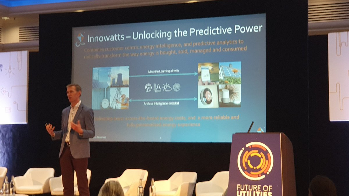 Kevin_ODonovan's tweet photo. "We are bringing multiple data sets, not just the #smartmeter data ... to unlock the #predictive power of this data ..."

@dmboundy during the afternoon session at @FutureofUtils #SmartEnergy19...

@Innowatts #eUtility ... https://t.co/h4iM06TOWO