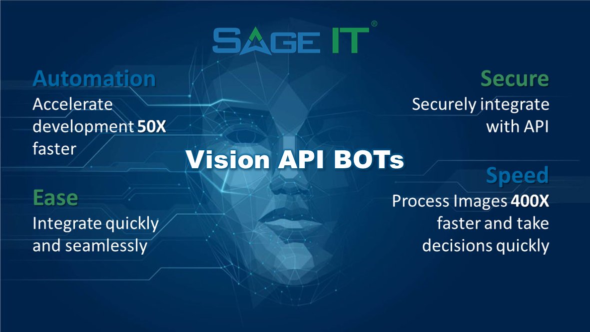 SageITInc's tweet image. Accelerate Development, Integrate seamlessly, securely &amp;amp; process images 400X faster for quick decisioning with our Vision API Bots. Check applicability in your industry. sageitinc.com/sage-it-vision…
#visionprocessing #imageprocessing #cognitiveautomation #intelligentautomation #SageIT