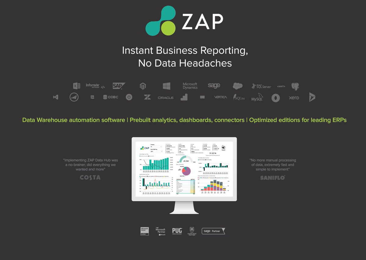 ZAP_Data's tweet photo. Over in Kissimmee, Florida, it's Day Two at #UserGroupSummit. ZAP's at Stand 1832 leading the the #ERPreporting revolution for users of #MSDyn365, #MSDyn365FO, #MSDynAX, and #MSDynNAV. Just look for this image... https://t.co/Z0H6a2LrT6