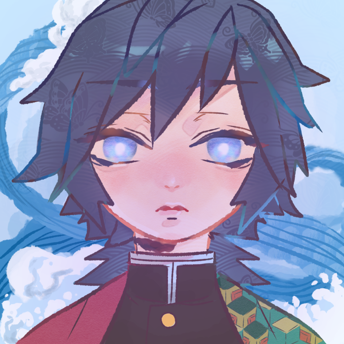 미소 ^ ^さんがTwitterに投稿した冨岡義勇(鬼滅の刃)のイラスト。