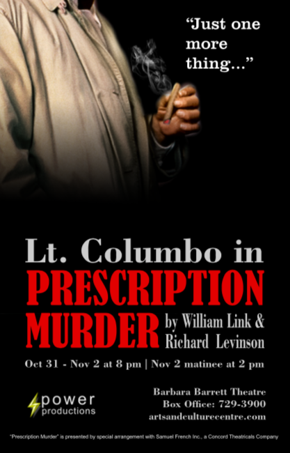 PowerProdNL's tweet photo. JUST ONE MORE THING! Do you have your tickets for Prescription Murder? It's the perfect 'whodunit' for #Halloween. Tickets are going to sell fast. #powerproductions Get them here: https://t.co/o8ROndjuZh https://t.co/KpIgWUw85x