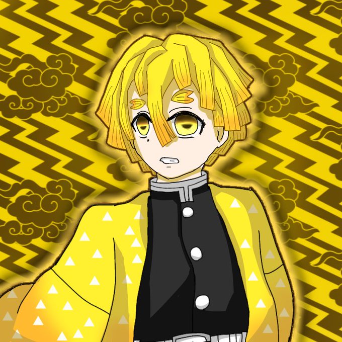 モモさんがTwitterに投稿した我妻善逸(鬼滅の刃)のイラスト。