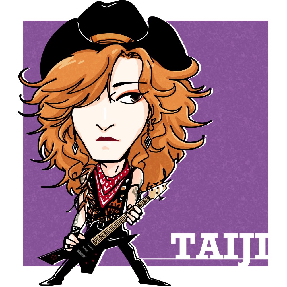 似顔絵練習にXのTAIJI。むかしのX観てたら描かずにはおれなかったのだ