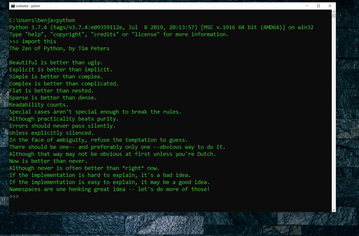 benjamtech's tweet photo. Namespaces are awesome!

#programming #programminglife #Software #softwaredevelopment #SoftwareEngineering #SoftwareDeveloper #SoftwareEngineer #coder #coding #codinglife #python https://t.co/CB2GqKO1vC
