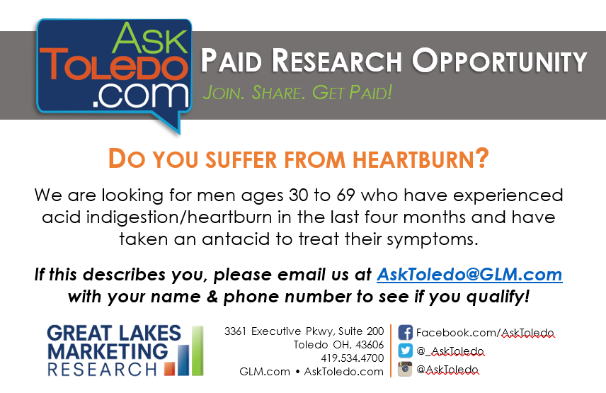 _asktoledo's tweet photo. Special opportunity this week!  Please email AskToledo@glm.com if you or someone you know qualifies for this study. https://t.co/oEtXkd4OOx