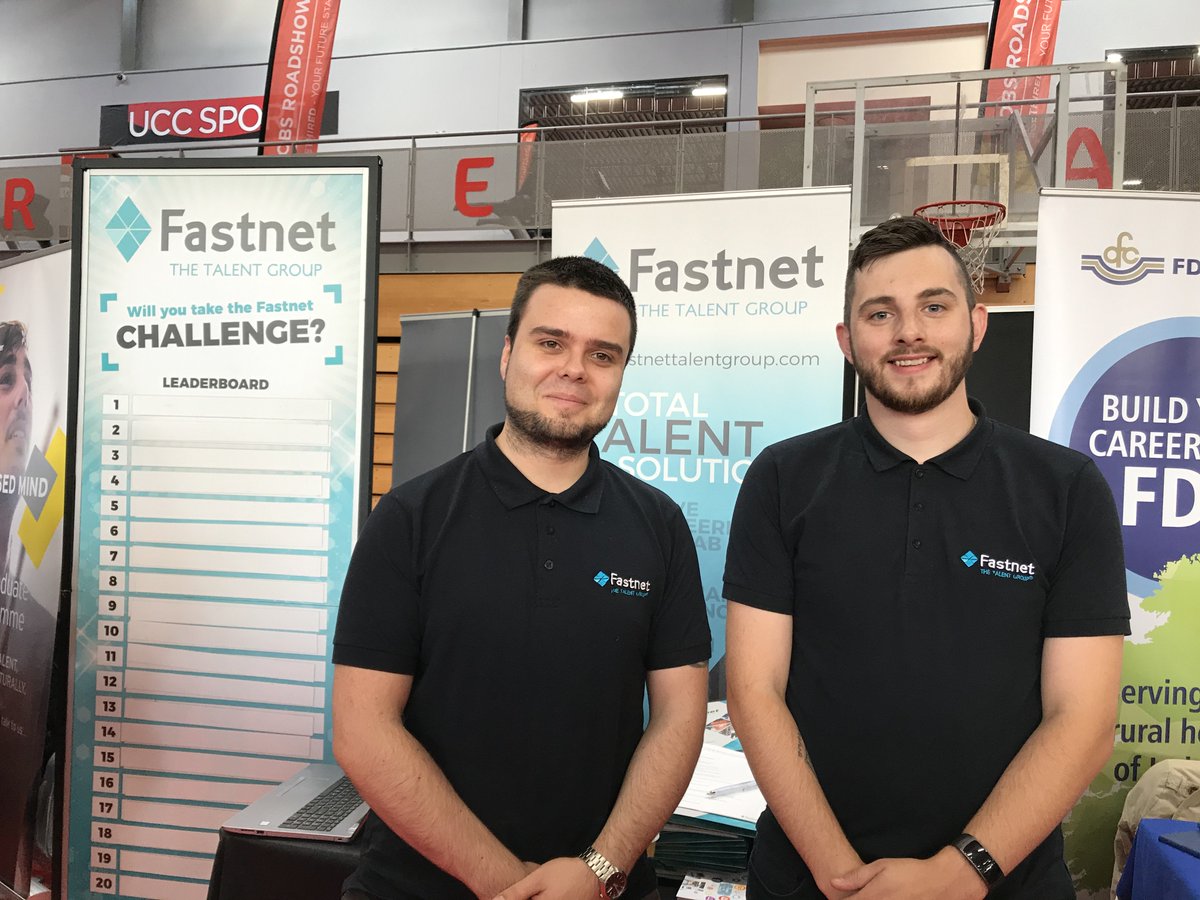 FastnetTalent's tweet photo. Our team recently participated in @UCC @CareersUCC Graduate Career Fair. Lot of interest in career tips. To learn more about Fastnet's engagement with UCC visit https://t.co/0V0Xa3097e #ucc #careersadvice #careers #LifeatFastnet #recruiting #gethired #UCCRecruitmentFair2019 https://t.co/bqwzlg4PMh