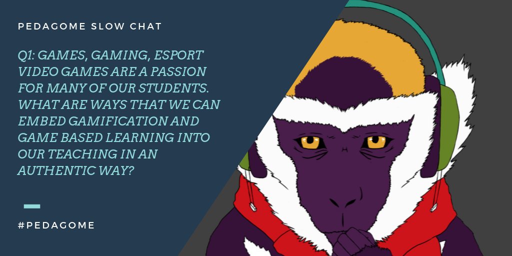 pedagome's tweet photo. Q1: Games, gaming, #esports video games are a passion for many of our students. What are ways that we can embed #gamification and #gamebasedlearning into our teaching in an authentic way? #pedagome @irvspanish https://t.co/qiwdLNYGKy