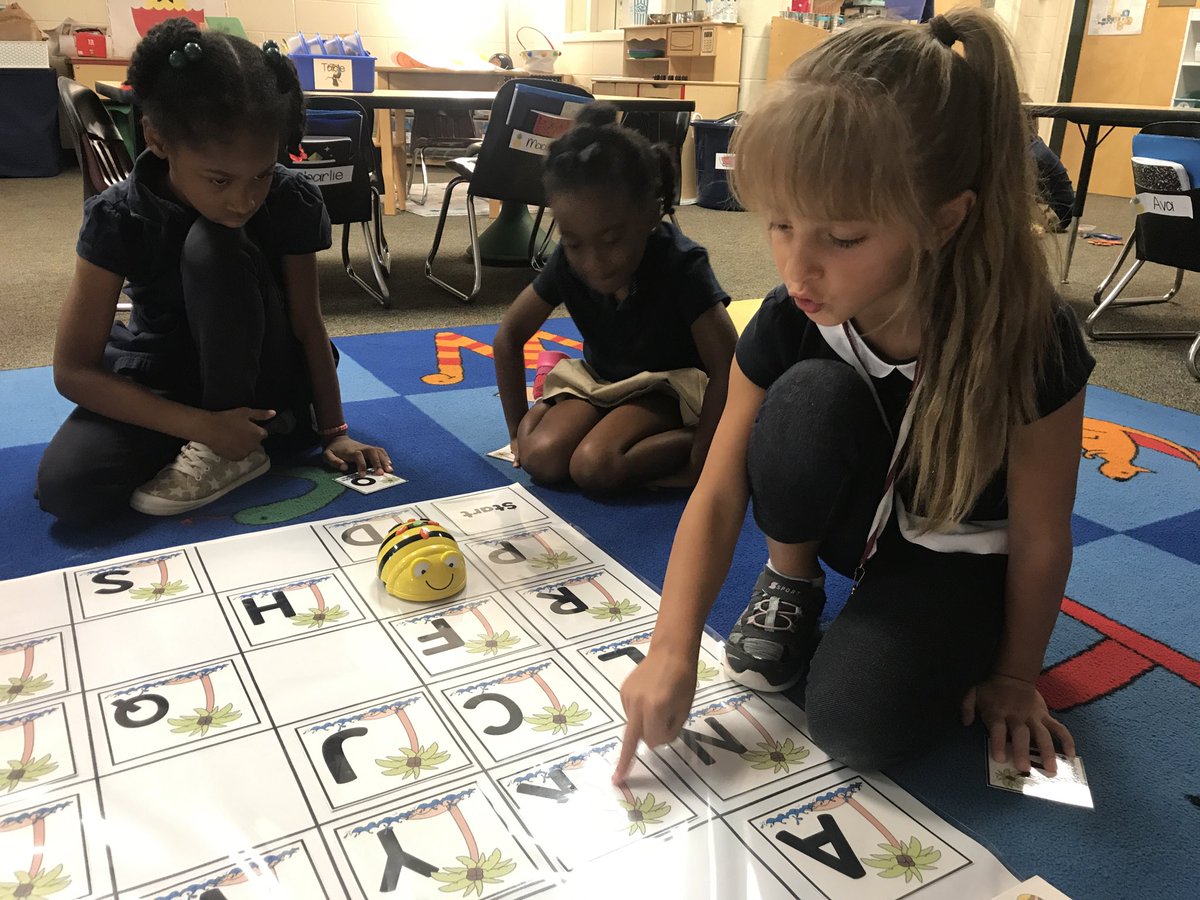 Tech4TLC's tweet photo. #fall4twitter Tech tool that has helped these kinders learn their letters 🐝 #beebot. Ms. Tarlton said they have made great progress! 🥰 #proudtlc #coding #lcelower #r2csbuilders #r2innovates https://t.co/1OrvJMUK9L