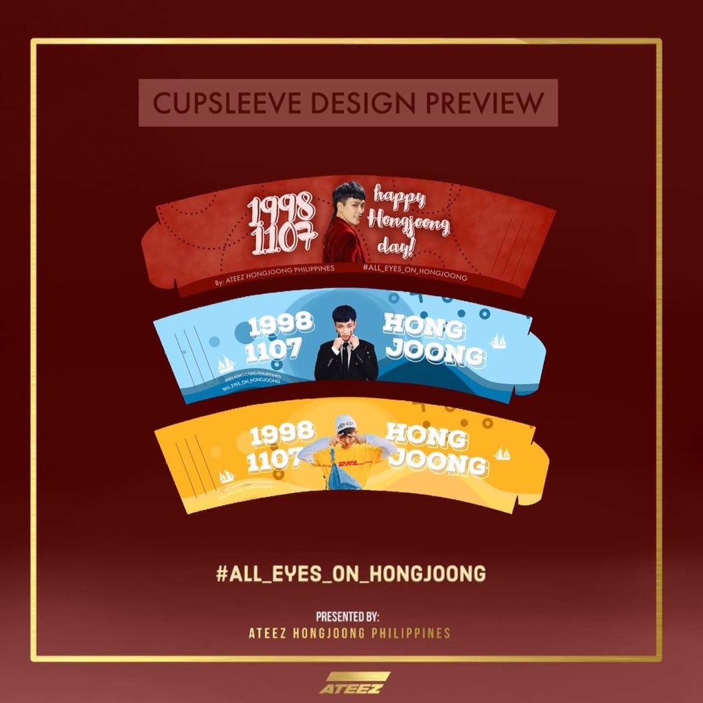 HongjoongPH's tweet photo. [THREAD] 2019 HONGJOONG DAY

Happy Hongjoong Day : #ALL_EYES_ON_HONGJOONG
.
📆 Nov.10, 2019 (Sunday)
⏰ 2PM-5PM
🏠 Noriter Cafe Manila 
.
Special Edition cupsleeve will be available to all Registered Attendees!
💫 Glittered
💫 w/ Back print (Blue/Yellow)
. 
#ATEEZ #HONGJOONG 💛 https://t.co/tbqy6wD9wQ