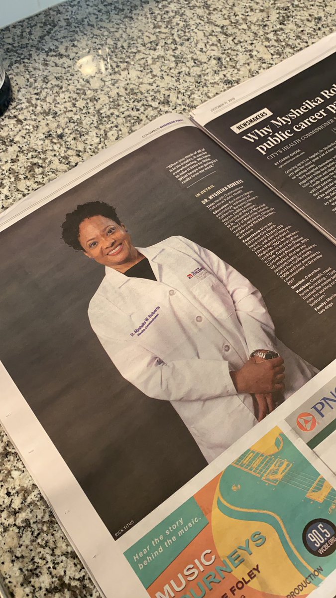 yolandaharrisTV's tweet photo. Great story on @DrMRoberts #healthcommissioner @ColumbusHealth in #ColumbusBusinessFirst 10/11 issue. She considers Columbus “one big patient.” Love it! https://t.co/twwZYqZgFY