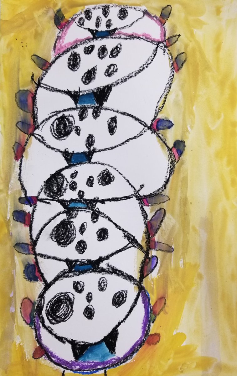 MsGallagherWES's tweet photo. 1st grade artists at WES are creating mixed media monsters for Halloween!  #wesart #wayne #arted #art #monsters #halloweenart #watercolor #oilpastel #color #artmatters #rtsdart #wes #elementaryart #1stgrade https://t.co/ZGe1HZnMUE