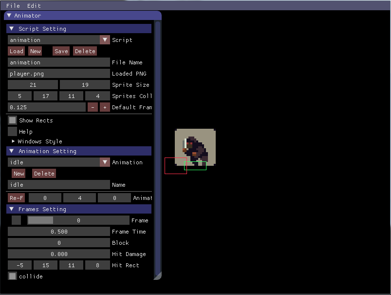 LastMedve's tweet photo. Before i used #aseprite i created my own Animator project to see my real time animations what i made in Paint. :) 
Inpired by @EliasDaler 
I never used it but the creation process was fun.
#gamedev #pixelart #imgui #SFML #imgui https://t.co/CXqZWHXQYu