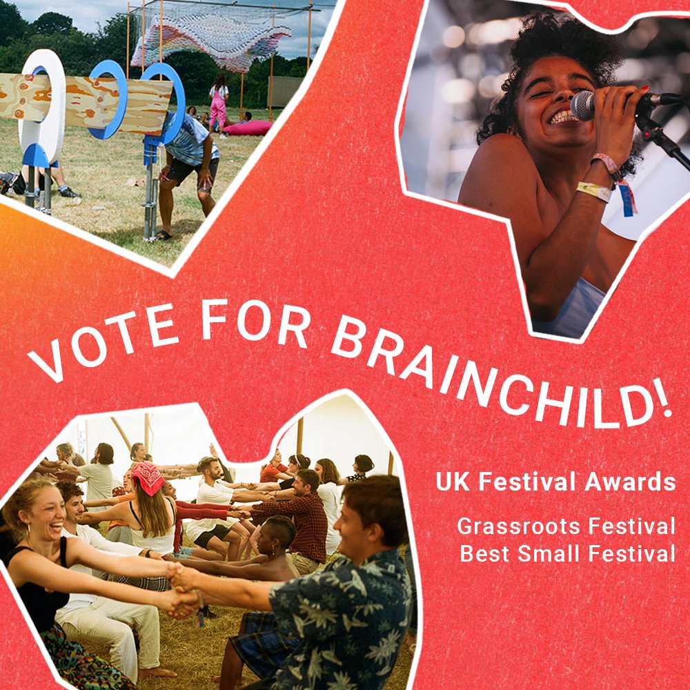 BrainchildFest's tweet photo. We're up for TWO UK Festival Awards!! 🎉
Please vote for us to win Best Small Festival or Best Grassroots Festival (or both!): https://t.co/WsRQTyvGPy

We work hard to stay independent &amp; true to our DIY roots, it would be truly amazing if we could win these 🙏 https://t.co/k7BWh8877n