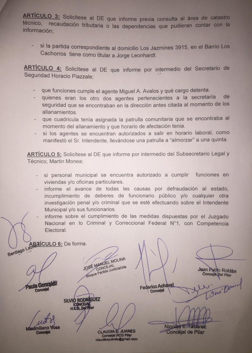 LaurentPilar's tweet photo. Presentamos un pedido de informe solicitándole al intendente Ducote que brinde información oficial sobre los últimos allanamientos vinculados a la investigación del programa de microcréditos. https://t.co/dnRc7ZQKn2