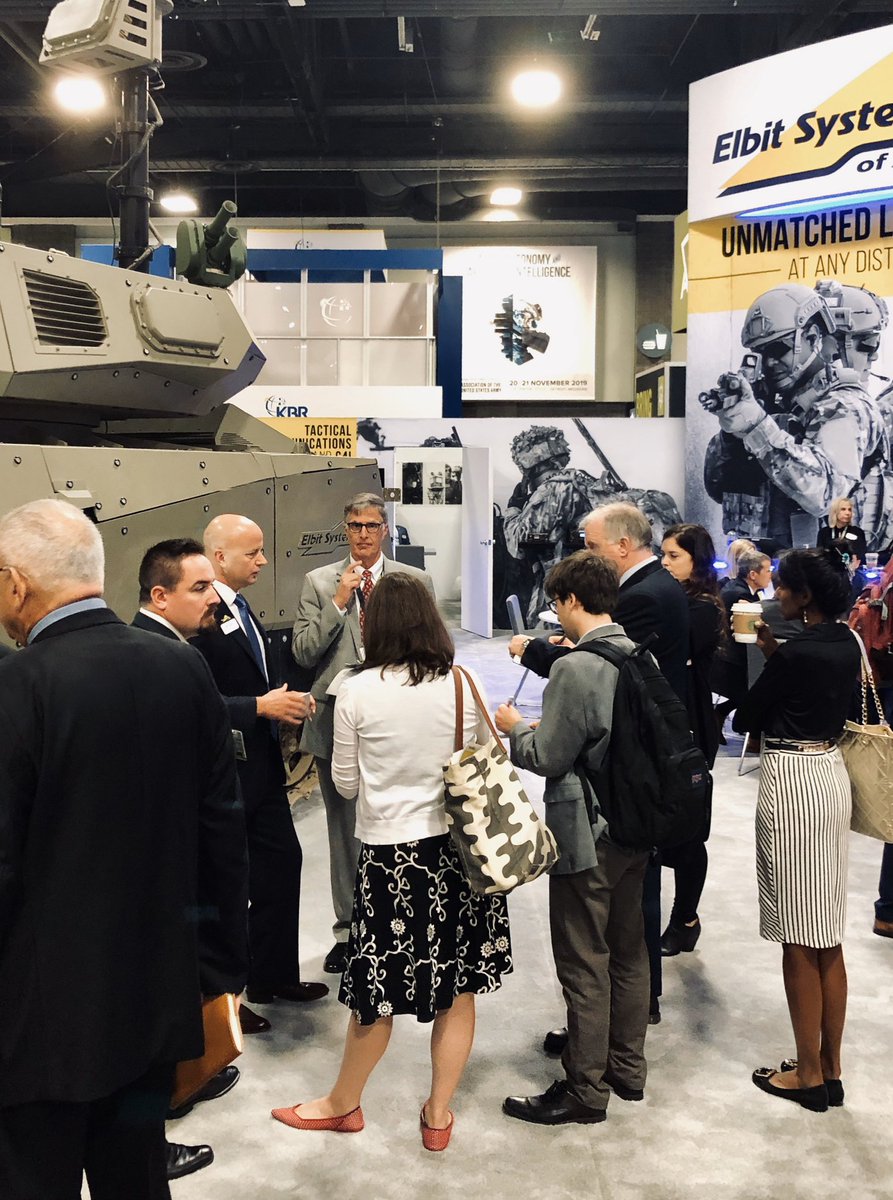 Successful briefing and interview this morning with @ElbitSystemsUS on the new Future Fighting Vehicle Demonstrator (FFVD). #AUSA2019 #ELBITPROUD