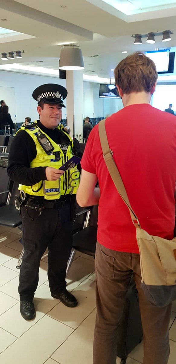 MPSCityAirport's tweet photo. Today we hosted our colleagues from the Ministry Of Defence Police @MODPolice. Together we delivered the #ProjectServator message @LondonCityAir Land/Airside #airportpolicing #togetherwevegotitcovered #jointupworking https://t.co/35fC4UypjU