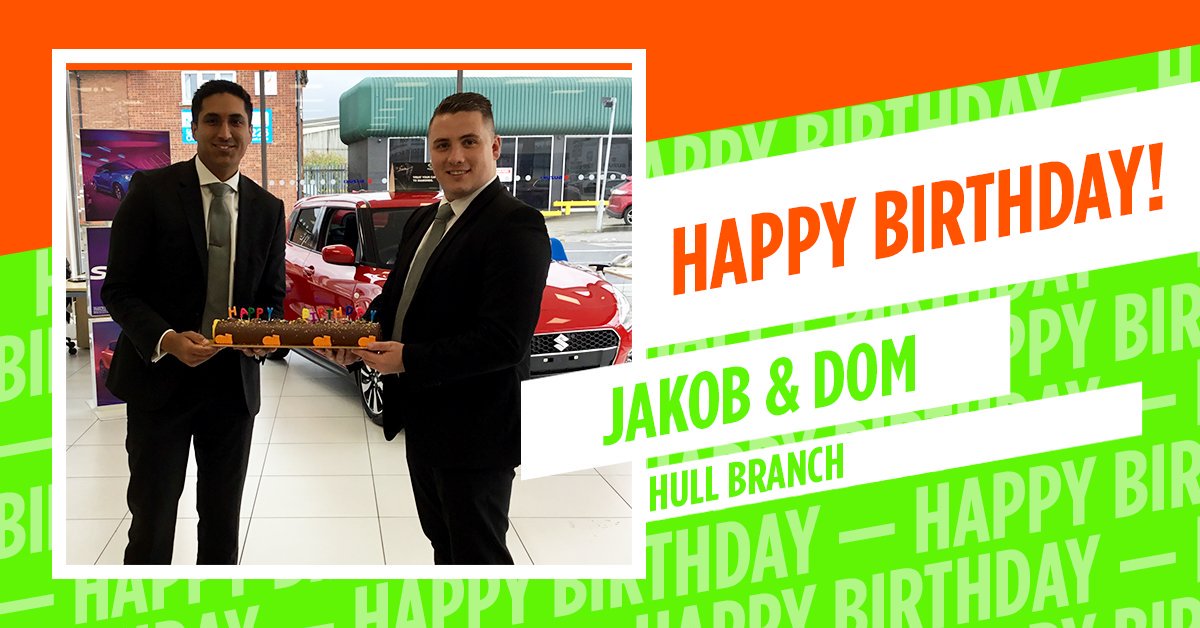 StoneacreMotors's tweet photo. HAPPY BIRTHDAY — Please wish Jakob &amp; Dom from our #Hull branch a massive "happy birthday", as they are both celebrating today! 👏🏽🎂

C̶a̶k̶e̶ #MotoringForLife https://t.co/iMT9o6yIR4