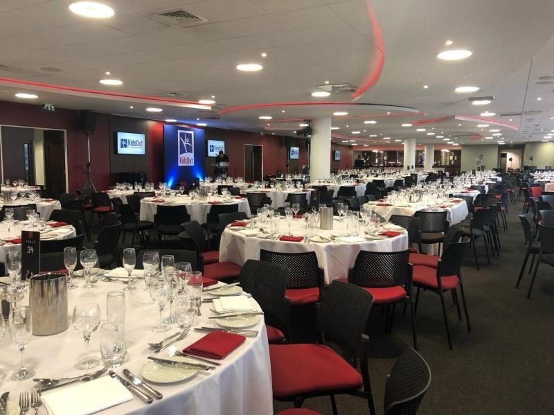 MackoyLtd's tweet photo. On the weekend, Team Mackoy attended the @KidsOut  Question of Sport evening, which raised a staggering £80k. The guys had a great time at St. Mary's Stadium and even got to meet football legend, Kevin Keegan. Well done to all involved! #charity #fundraising #giveback #community https://t.co/4LztAYQZc5