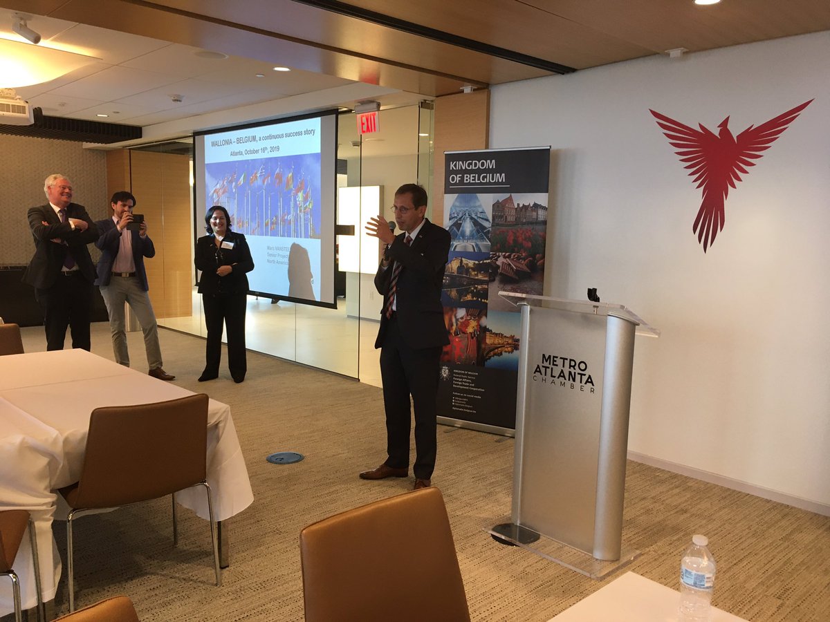 Glad to participate in today’s <a href="/InvestWallonia/">Invest in Wallonia</a> Seminar at <a href="/atlchamber/">Metro ATL Chamber</a>! As rightly stated, it is a great time to invest in Belgium, on the crossroads of Latin, Germanic and Anglo-Saxon cultures. #investinwallonia #investinbelgium #brexit