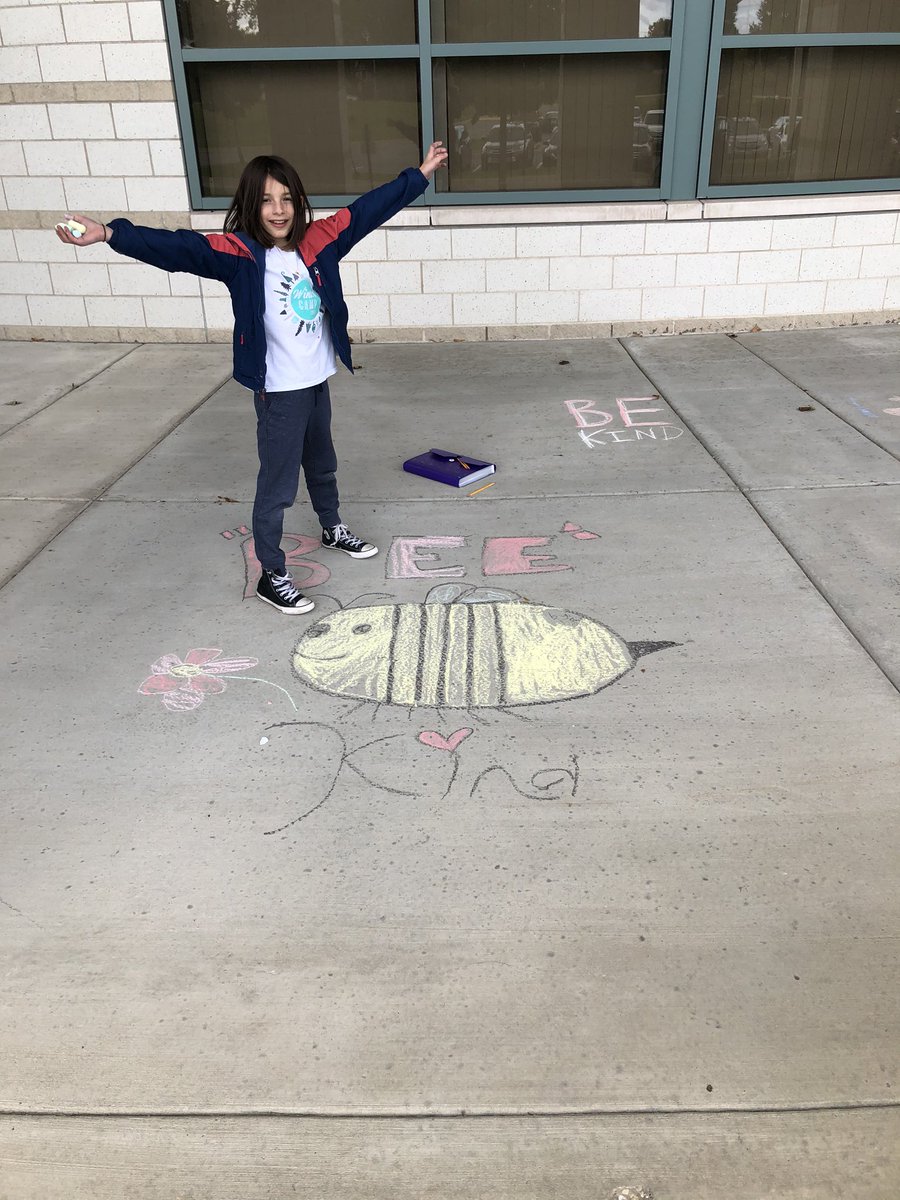Shabonee27's tweet photo. Shabonee students decorated the front steps with kind words and pictures. https://t.co/FWxt32x4qW
