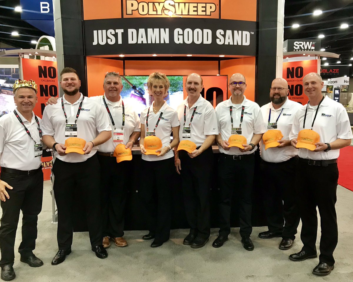 Show’s on!  Stop on by Booth 21056 at HNA to learn what all discerning contractors already know.... #hardscapesdoneright #justdamngoodsand #nocompromises #polysweep #hardscapecontractor #hardscapelife #hardscapebrotherhood #outdoorliving #hna2019 #polysweepisking