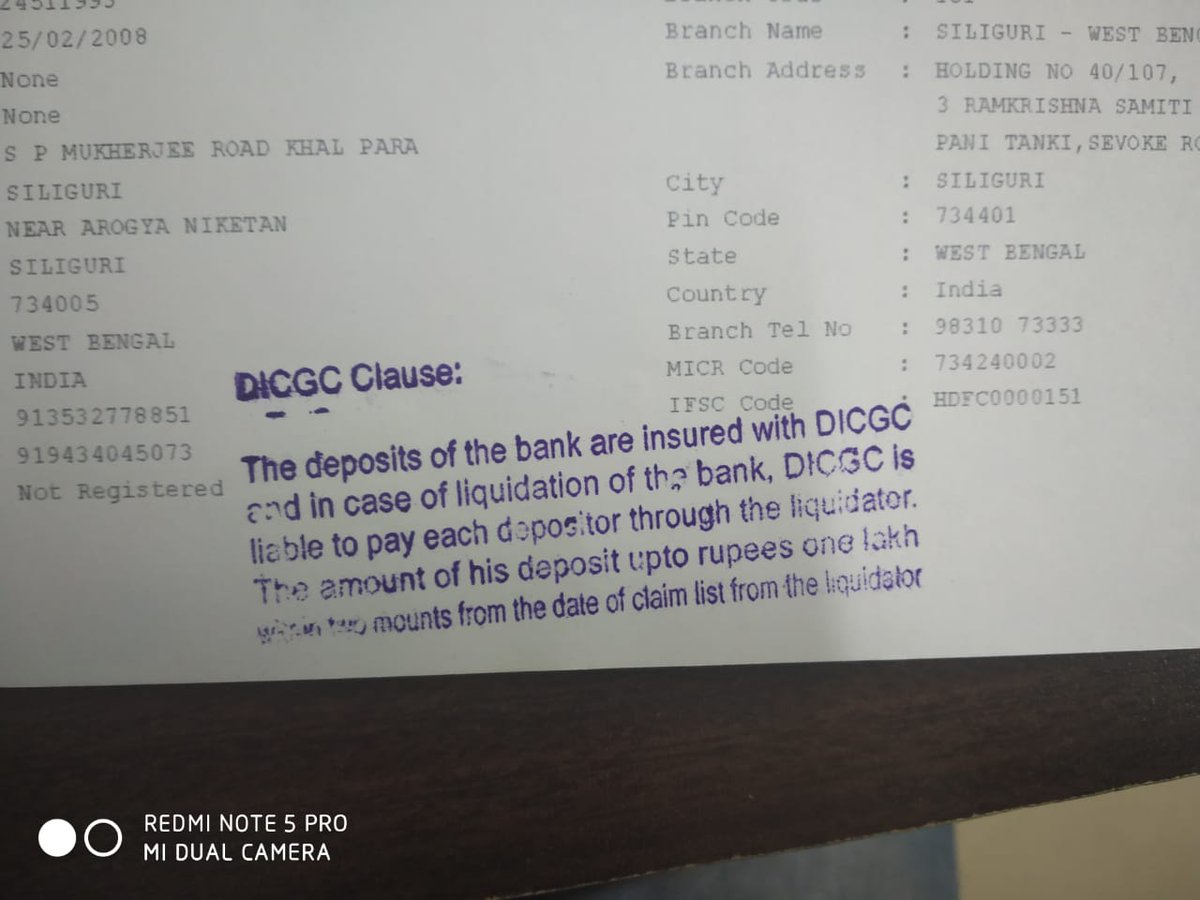 epicxroute's tweet photo. Shocking: Banks sending out feelers, I request all people to ensure their deposits are secure & not over 1 lac each.
In case of liquidation (Bank Sinks), DICGC guarantees to pay up to 1 lakh only.
Anything over & above 1 lakh doesn't have this protection.
#FRDIBill https://t.co/nqwwAf2FXo