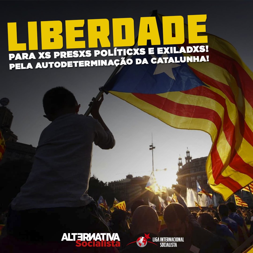 ASocialistaBr's tweet photo. Uma sentença injusta, vingativa e repudiável. Por isso, xs trabalhadorxs do mundo nos levantamos contra ela é apoiamos o povo catalão que luta de maneira incansável pela sua autodeterminação.

"Si ells són violents, nosaltres som #PobleIngovernable"
#ElsCarrersSeranSempreNostres https://t.co/q1GJsBmmsC