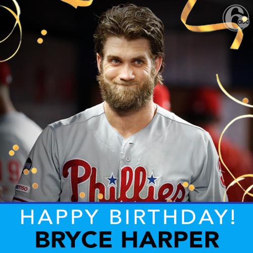 Happy Birthday, Bryce Harper! The right fielder turns 27 today!   