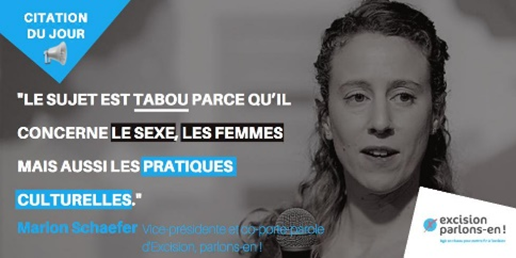 excisionparlons's tweet image. 💭 “Le sujet est tabou parce qu’il concerne le sexe, les femmes mais aussi les pratiques culturelles”
Marion Schaefer, Vice-présidente d’@excisionparlons

🔵 Source: bit.ly/2kNUCVk
#AlerteExcision #ExcisionParlonEn #Excision