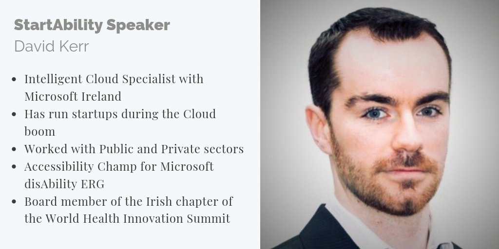 waytoB_'s tweet photo. David Kerr will be our first speaker at #StartAbility! He will share his experience setting up a number of startups in Ireland during the Cloud boom.

You don't want to miss his talk!

Free tickets: https://t.co/9vqHi9VVg8 https://t.co/5sjkwhfbzA