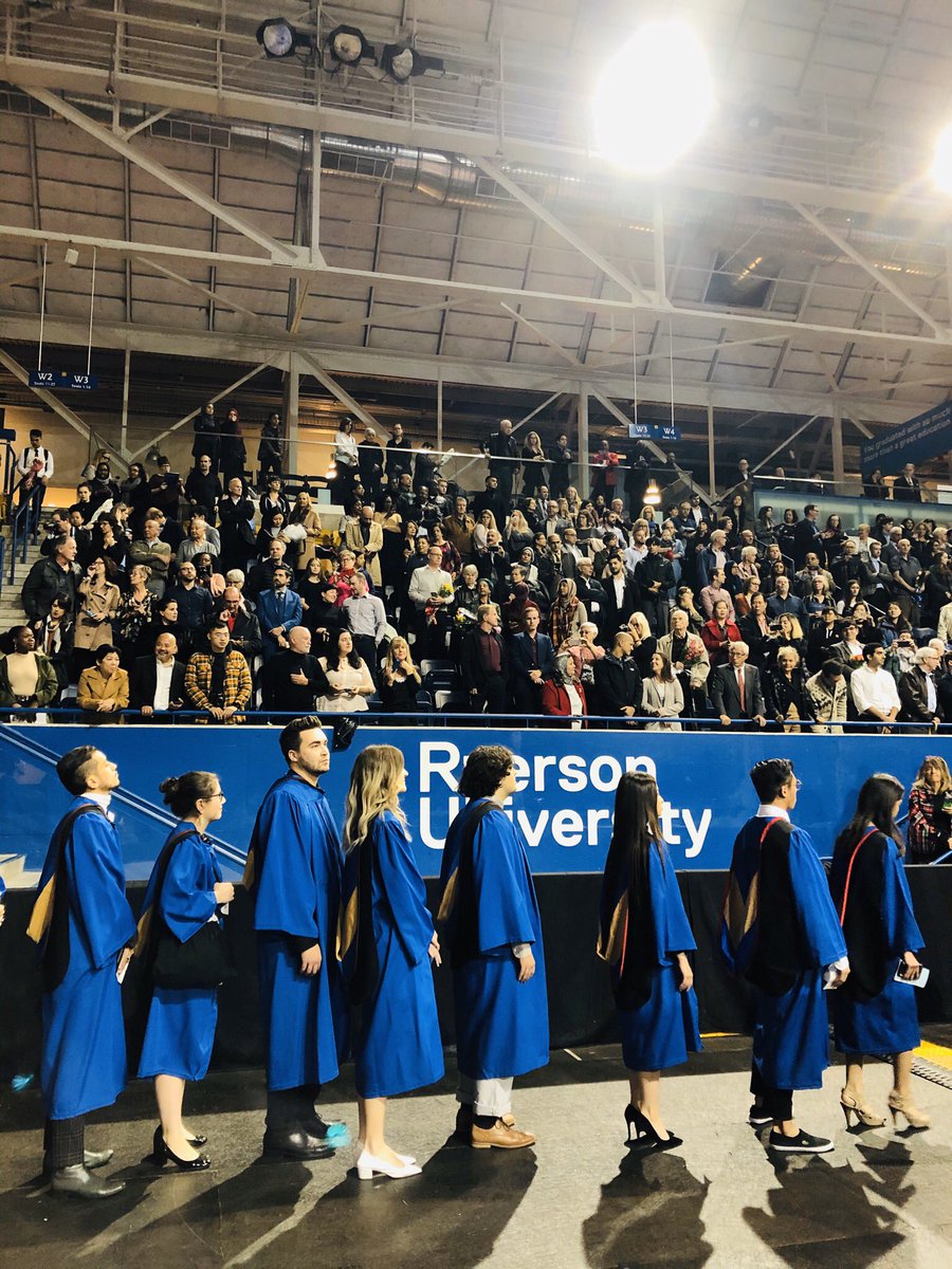 TorontoMet's tweet photo. We’re here at fall 2019 convocation getting ready to kick off the ceremony! 🎓👩‍🎓 👨‍🎓🎶 #Ryerson #convocation #RUConvo https://t.co/iBpFG7iTTP