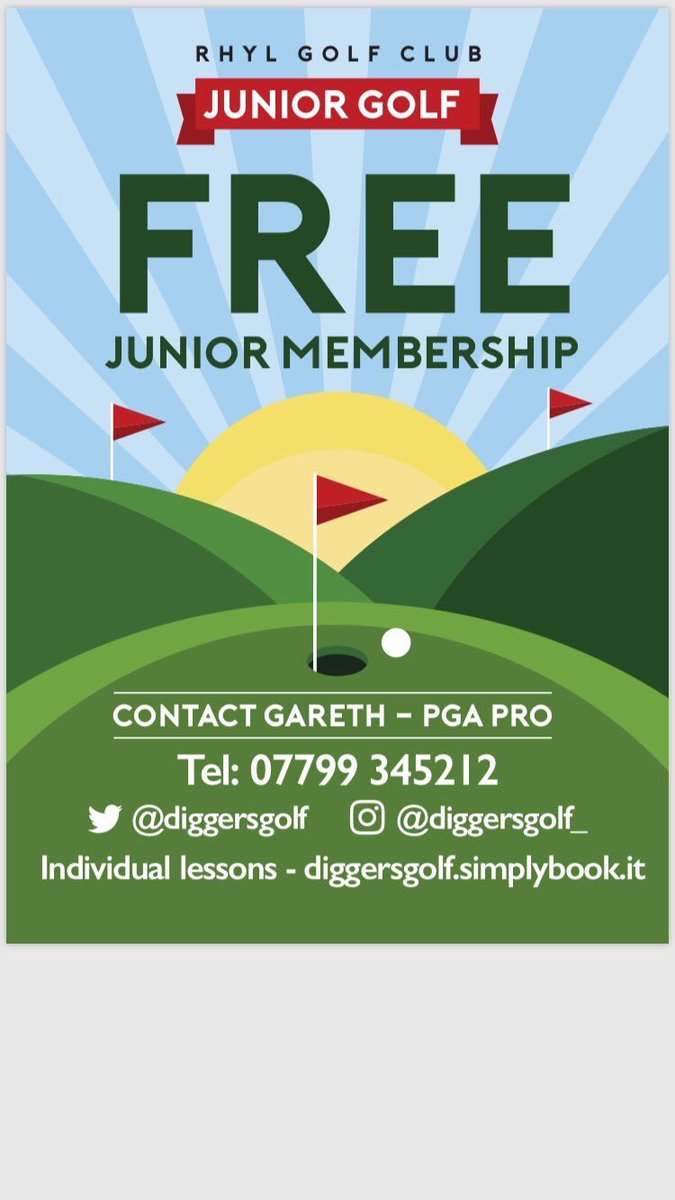 DiggersGolf's tweet image. FREE Junior Membership at Rhyl GC #juniorgolf