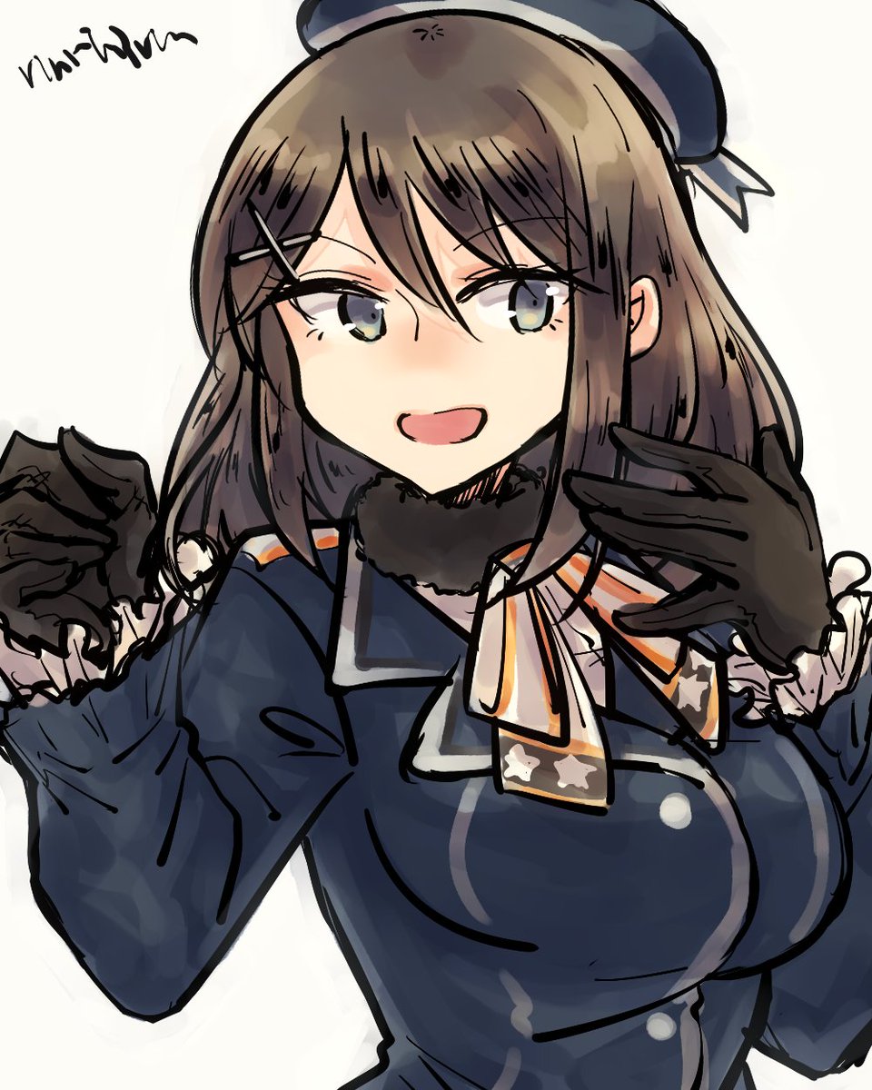 艦これ「艦これらくがき。おねえちゃん制服の摩耶さま 」|はるなのイラスト