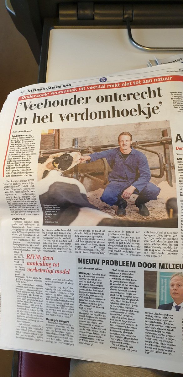 CorVerkade's tweet photo. Onderzoeker die bewijst dat ammoniak van dierenstallen maximaal 400 meter bereik heeft stuurde onderzoek naar @rivm , waar onderzoek aan de kant gezet werd, want "resultaten pasten niet in hub straatje". Nu dreigt het rijk met verkeerde modellen het belastinggeld te misbruiken! https://t.co/WGtkrnYym6