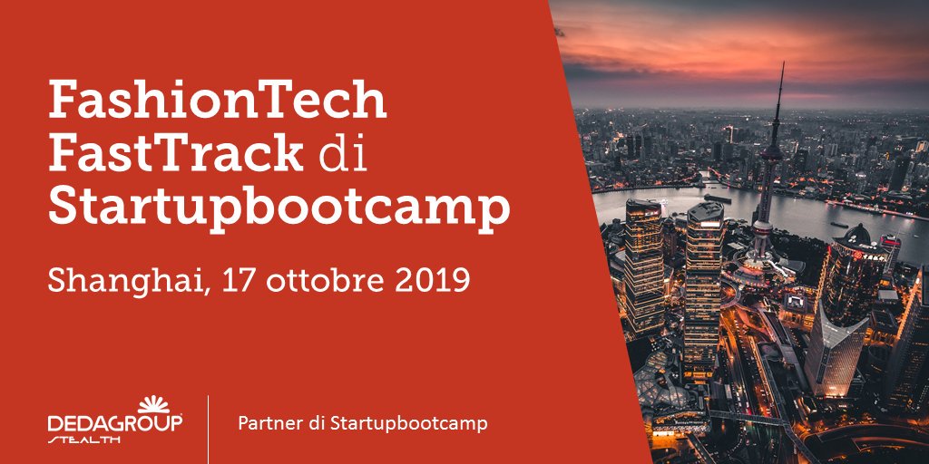 DEDAGROUP_ICT's tweet photo. Domani saremo a Shanghai per il FashionTech FastTrack, tappa di scouting del programma #SBCFashionTech. Nigel Harris (International Business Development Manager di #DedagroupStealth) parteciperà in qualità di mentor. #Startupbootcamp

👉 https://t.co/5W2pPzKbJY https://t.co/On3lkYPyxy