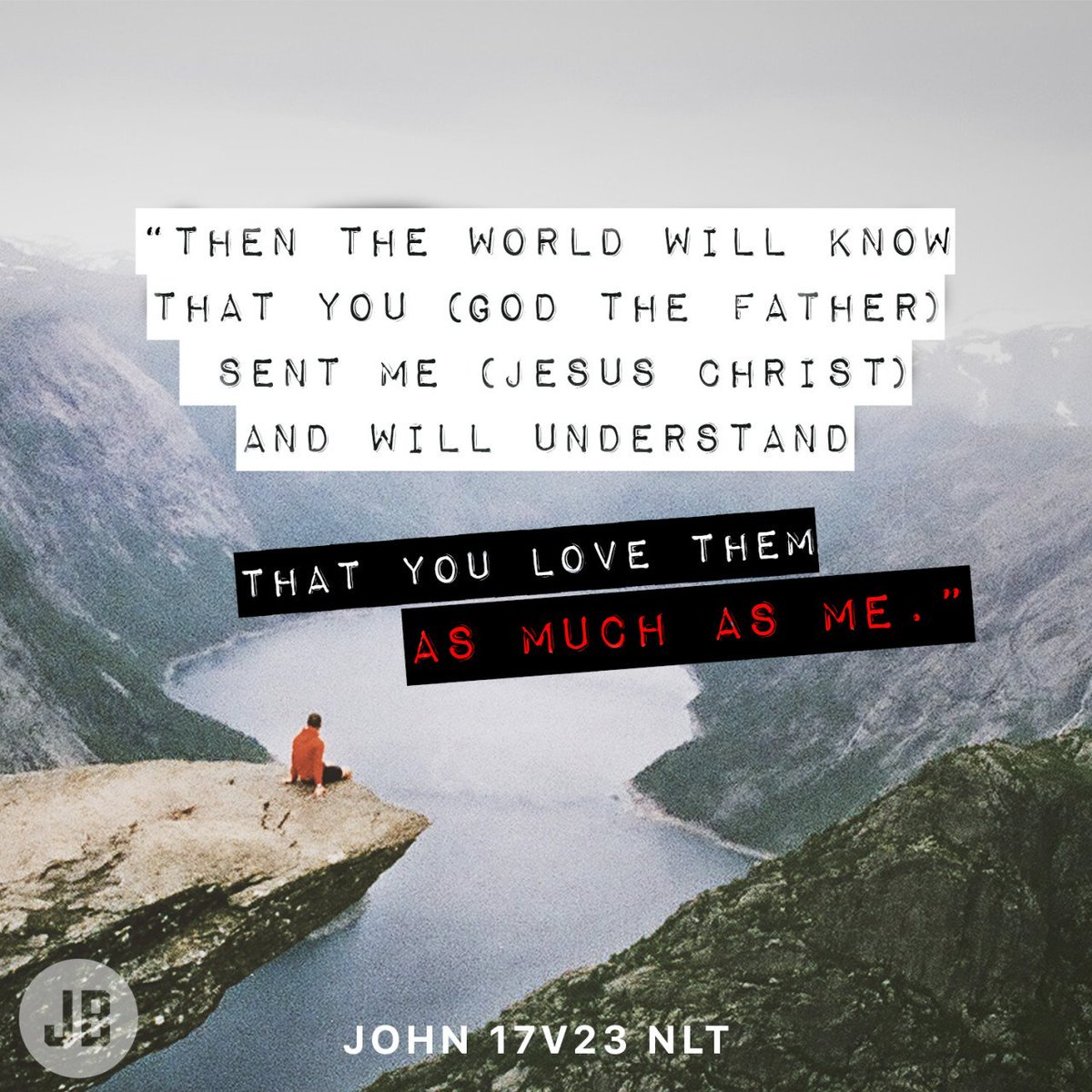 JohnBevere's tweet photo. Did you catch that?! God loves you AS MUCH as JESUS! That’s almost too much to comprehend. His love for you can never weaken or become obsolete. It is impossible, for his love for you isn’t based on your behavior but on his character of faithfulness. #ExtraordinaryBook https://t.co/exnWi26PxR